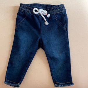 Denim with frayed hem
